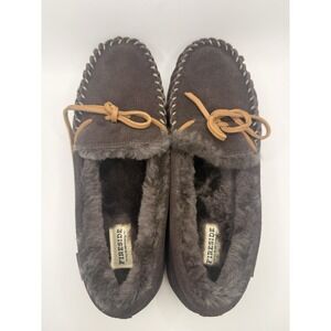 Fireside By Dearfoams Genuine Shearling Moccasin Slipper Men Size 11 No Box
